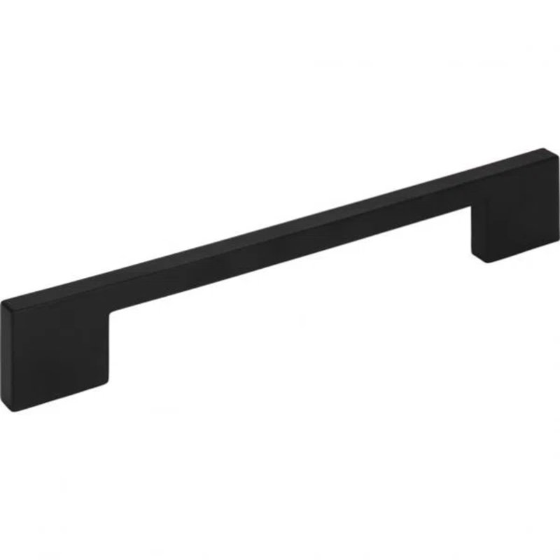 Thin Square Bar pull, Matte Black, 7 9/16"