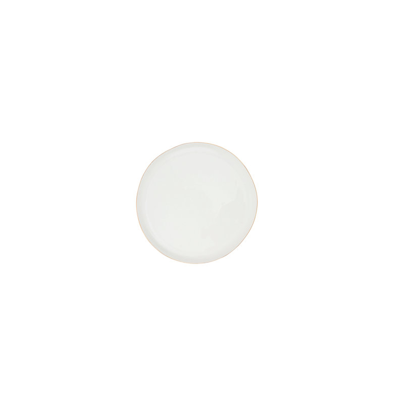 Abbesses Bread and Butter Plate, White/Gold