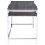 Bureau d'écriture élégant et gris vieilli, bureau d'écriture rectangulaire et élégant avec accents de finition, chic polyvalent