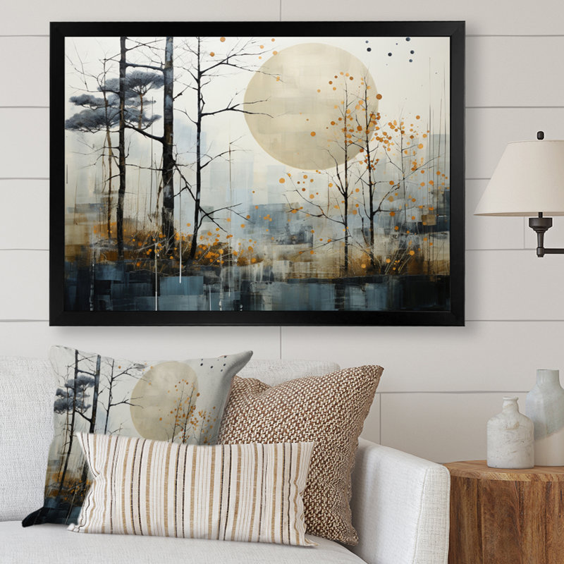 Japon Art Serene Zen Minimalism I On Canvas Print, Black Single Picture Framed, 34" H x 44" W x 1.5" D