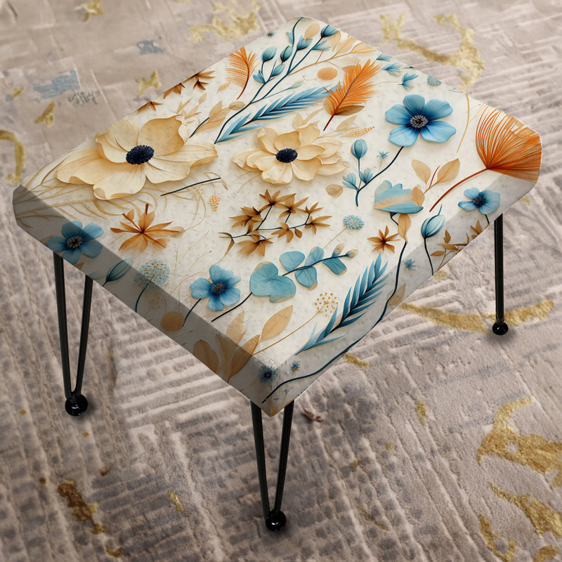 Coastal Retreat Ii Boho Pattern - Boho Rectangle Ottoman
