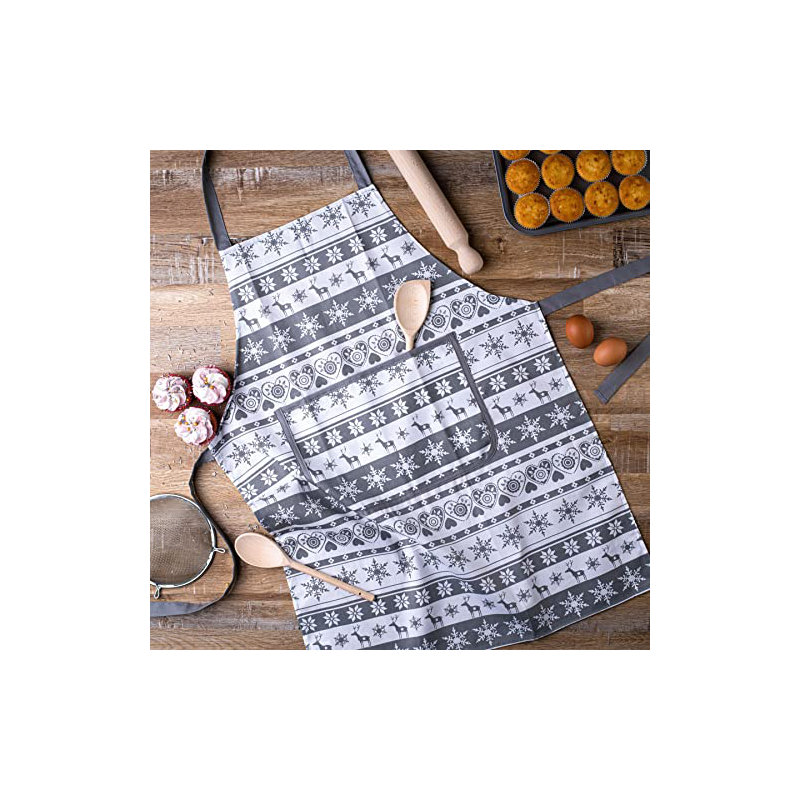 Christmas Nordic Apron Sets, Grey 