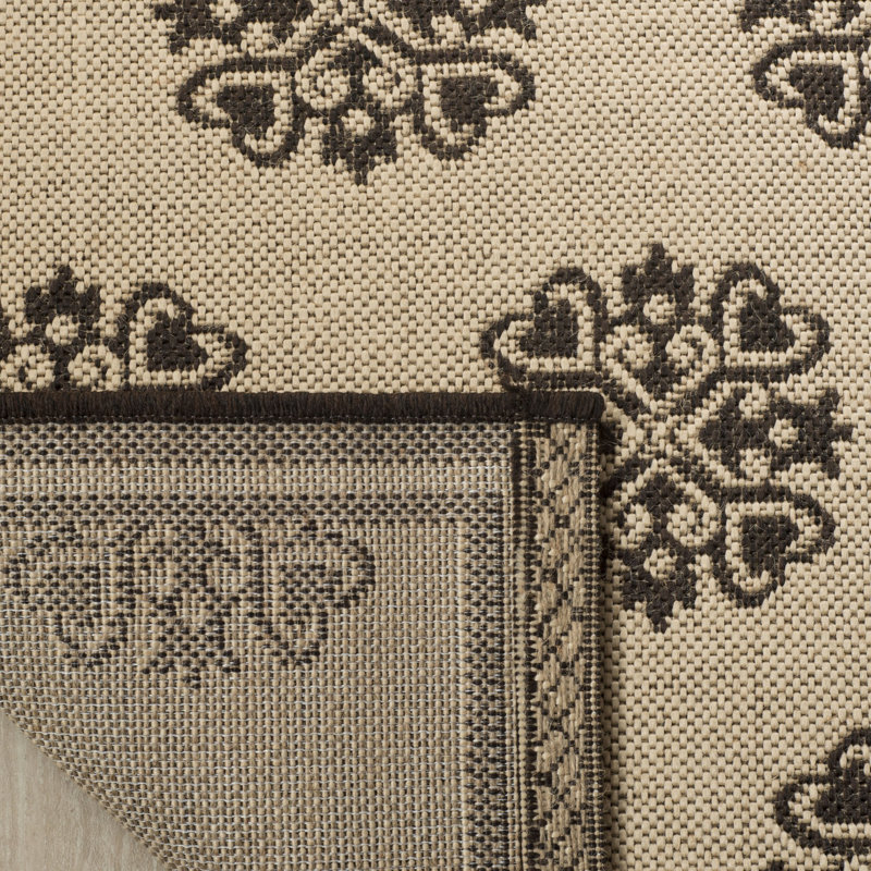 Tapis intérieur / extérieur Burnell Performance Ikat, Carré 6 pi 7 po