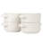 Gibson Elite Oyster Tide Embossed 6 Inch Soup Bowls with Handles. French Onion Soup Crocks, Stackable Soup Bowl, Chili, Beef Stew Reactive Glaze  Stackable Ceramic Bowl, Set of 4, White