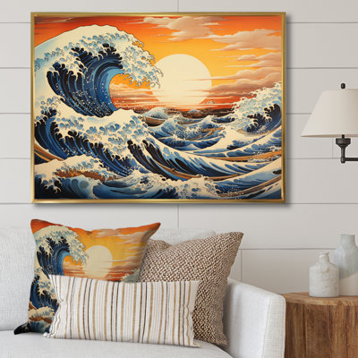 Masterpiece The Yellow Great Of Kanagawa III - Nautical & Beach Canvas Prints