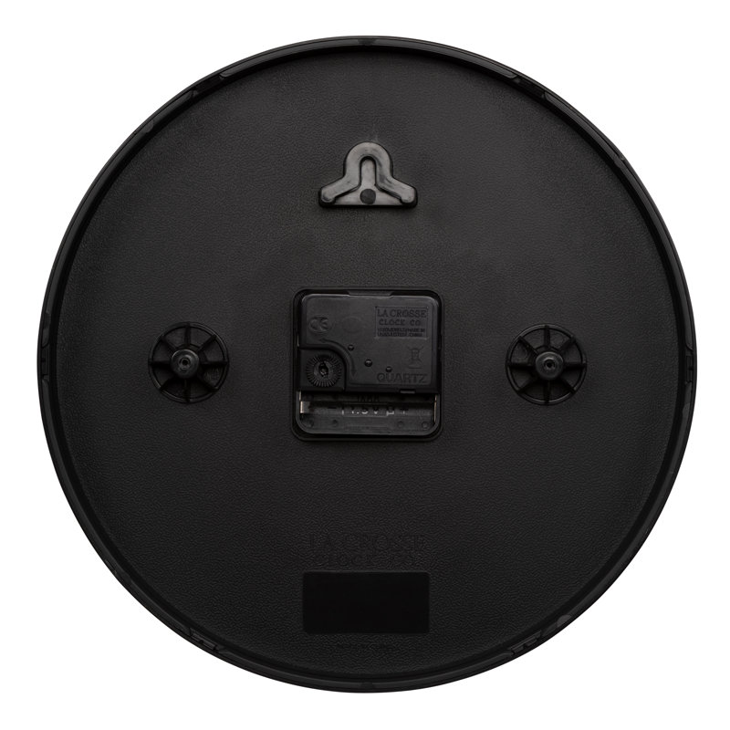 La Crosse Clock 10 in. Basics Analog Quartz Wall Clock, Black