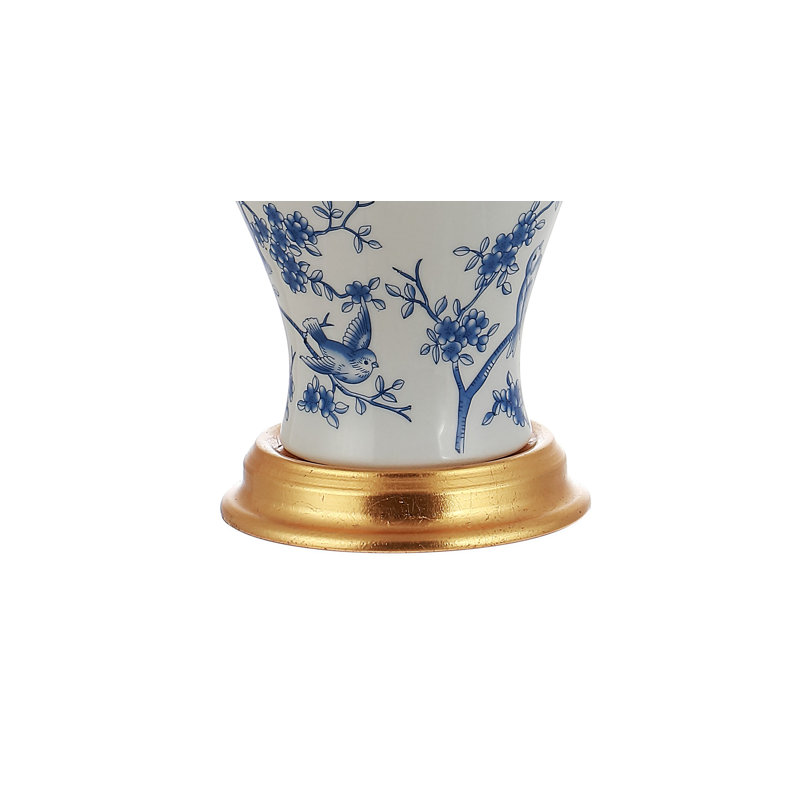Elem Table Lamp, Gold/Blue/White