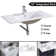 Wonline 18.1'' White Ceramic Rectangular Bathroom Sink with Faucet and Overflow