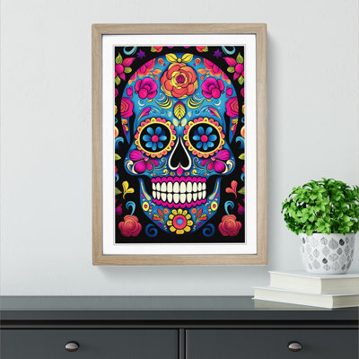Sugar Skull Pop - Single Picture Frame Print on Wood