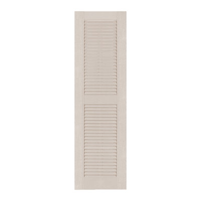 Custom Louvered Shutter with Straight Top