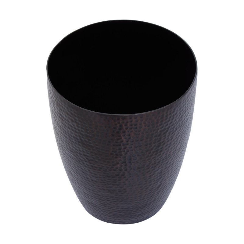 Strout Stainless Steel Open Waste Bin - 8L, Black