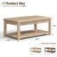 Table basse moderne à bord ondulé avec rangement à 2 niveaux-968081039
