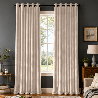 Crushed Velvet Eyelet Window Curtains