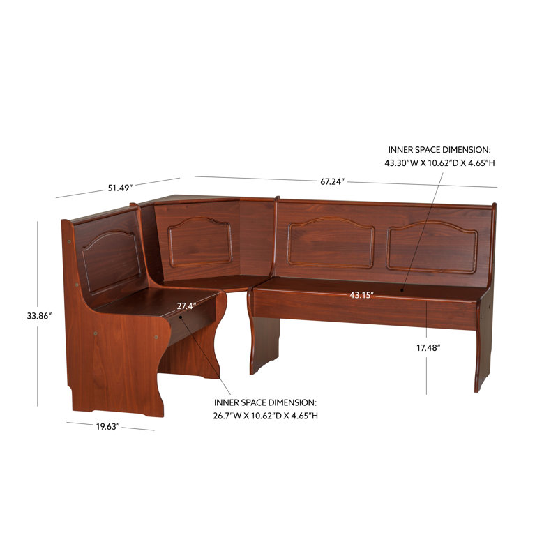 Jiles Solid Wood Storage Bench, Walnut