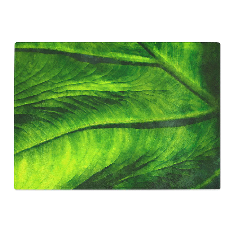Veins of a Leaf Painting Chopping Board, 0.4cm H x 20cm W x 28.5cm L