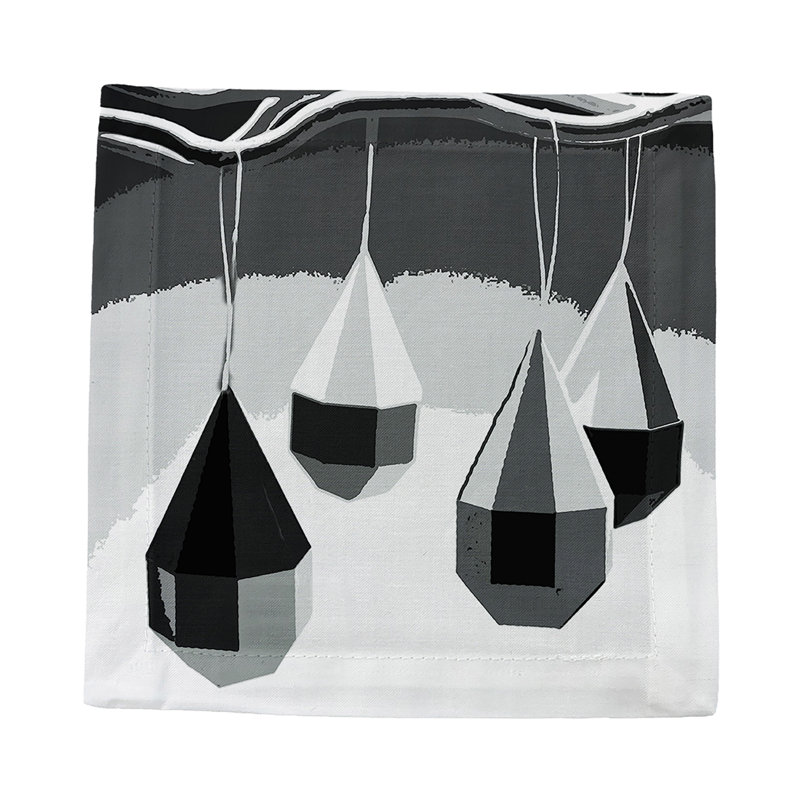 Square Napkins, Black White
