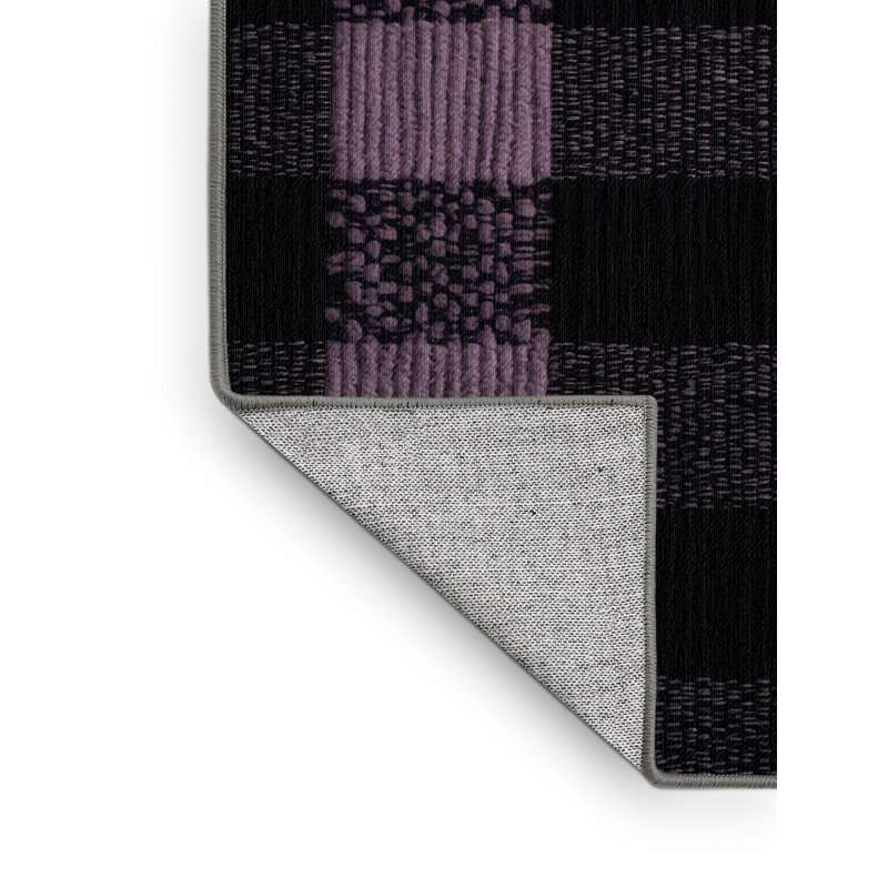 Tapis mauve lavable à la machine, Carré 8 pi