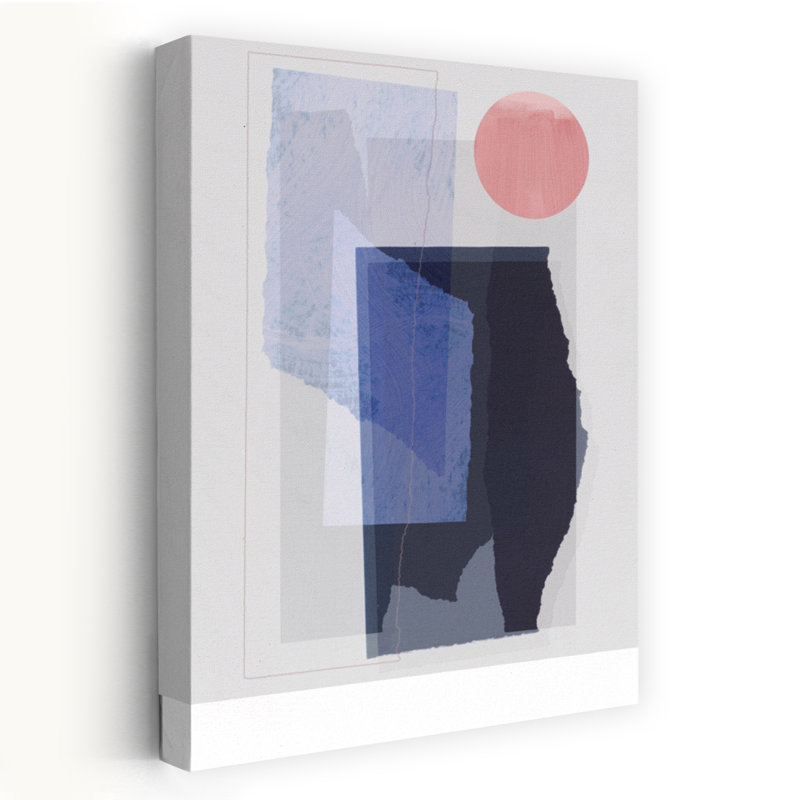 Art contemporain abstrait géométrique, H 36 po x l 24 po