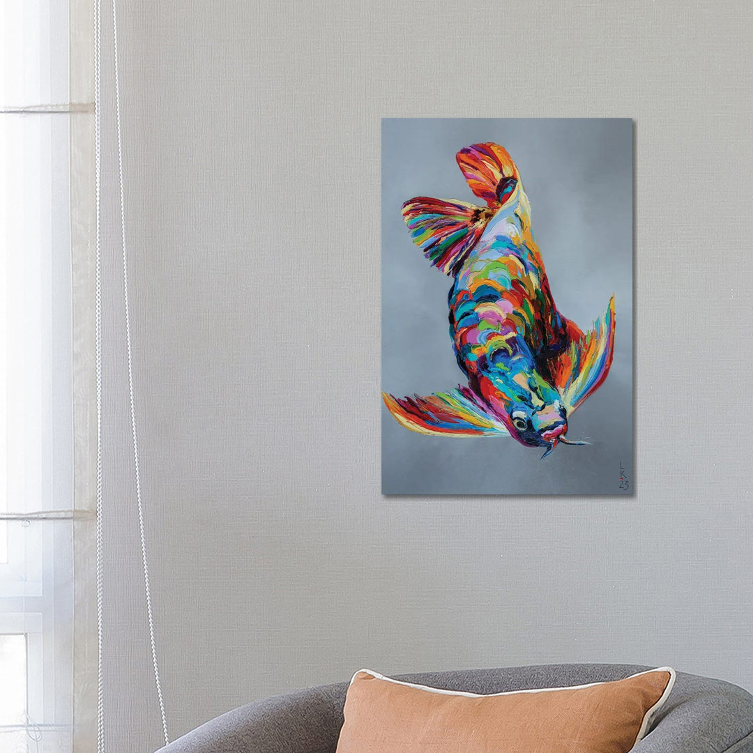 Arowana von KuptsovaArt - Galerieverpackte Leinwand Giclée auf Leinwand ohne Rahmen