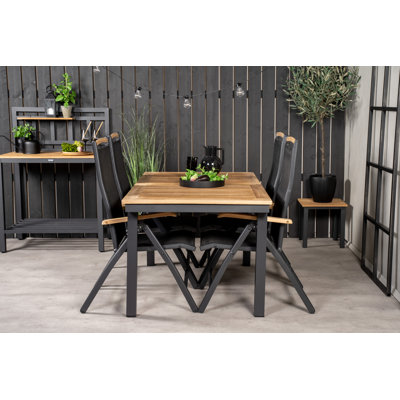 Navya 4 - Person Patio Dining Set with Extendable Rectangular Table