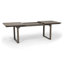 Table de salle à manger d'extérieur extensible en bois d'acacia, gris