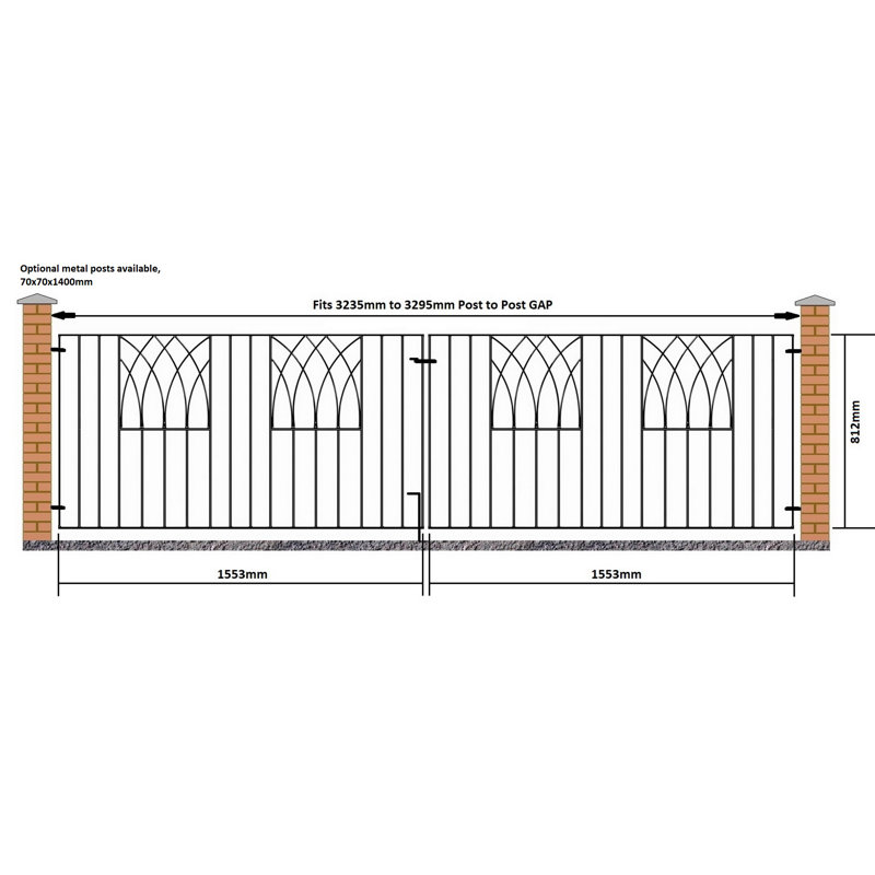 Guero 81 cm H Gate Fencing, 326cm W X 81cm H