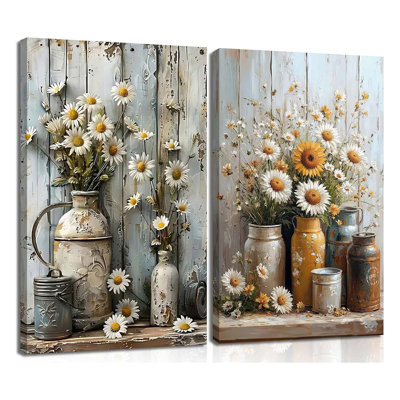 2 Piece Wrapped Canvas Wall Art