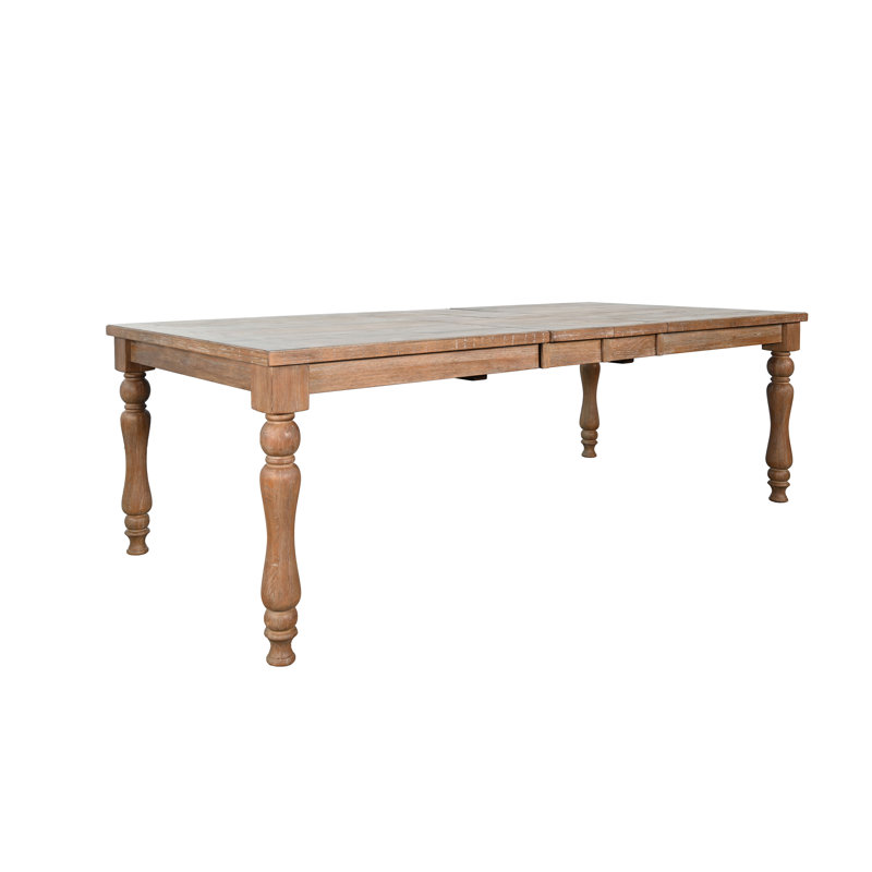 Table de salle à manger à rallonge avec pieds tournés