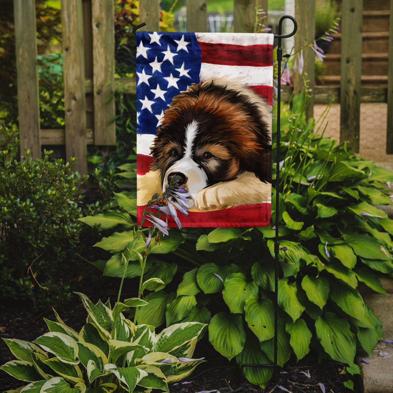Polyester à 2 côtés 15 x 11 po drapeau de jardin, Chien du Jura Bruno