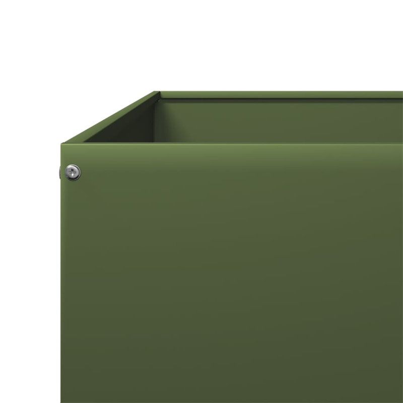 Aryonna Planter Box, Olive Green, 7.28" H x 39.37" W x 39.37" D