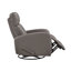 Fauteuil inclinable, pivotant et pivotant Mocha avec revêtement en cuir véritable et structure en bois massif
