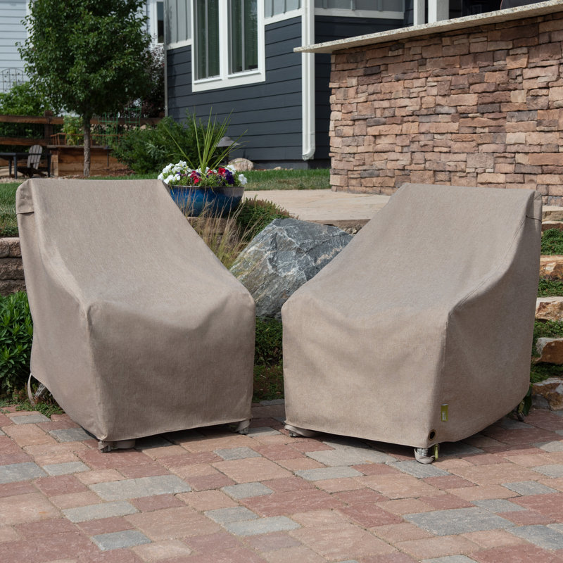 Modern Leisure Garrison Patio Swivel Lounge Chair Cover, 2-PK, 37.5"L x 39.25"W x 38.5"H, Sandstone, 31" H x 34" W x 27" D