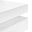 Table basse moderne ultra brillante avec 4 tiroirs, table basse carrée