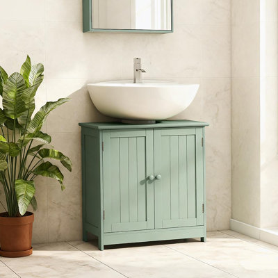 Armoire de meuble-lavabo sous le lavabo avec 2 portes et tablette réglable (sans lavabo de salle de bain)