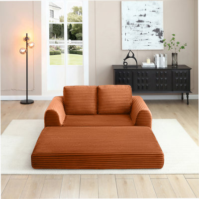 Boneless 2-In-1 Folding Convertible Sofa Bed With Pull-Out Mechanism And Modular Design For Flexible Living Spaces.