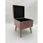Bourquin 33Cm Velvet Square Footstool-1052378196