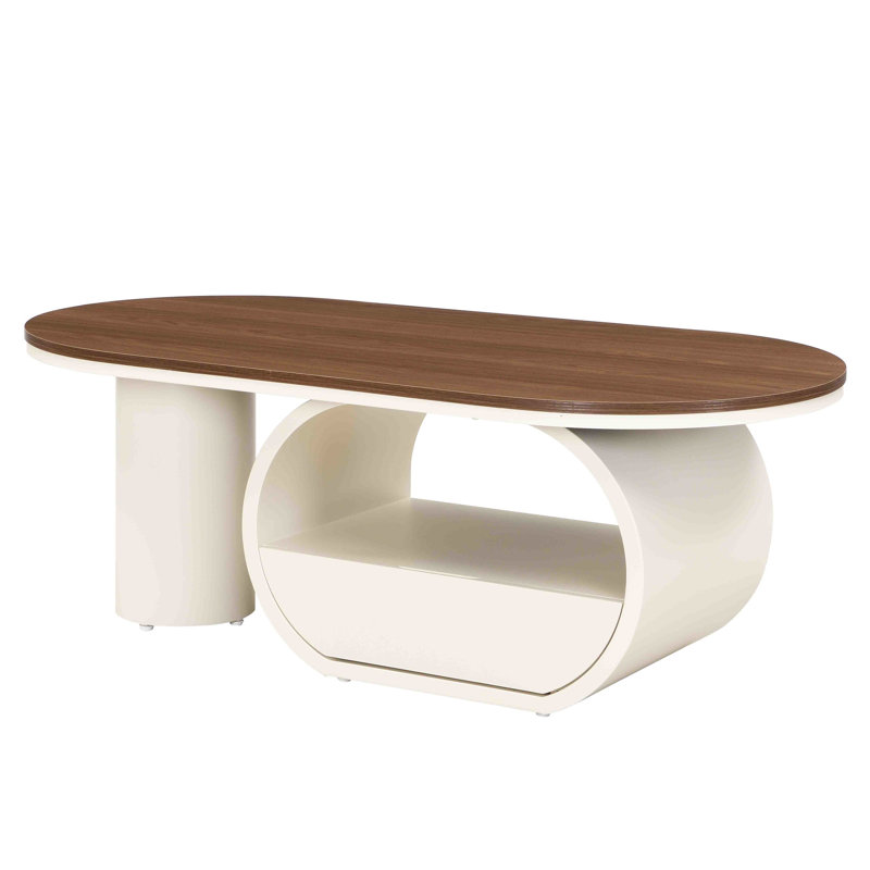Table basse 48,03 po en métal blanc