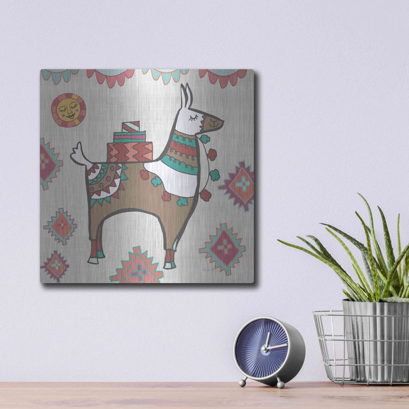 «Playful Llamas I» par Farida Zaman, H 12 po x l 12 po