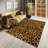 Leopard-Print Modern Pattern Rug Machine Washable & Foldable For Indoor Use