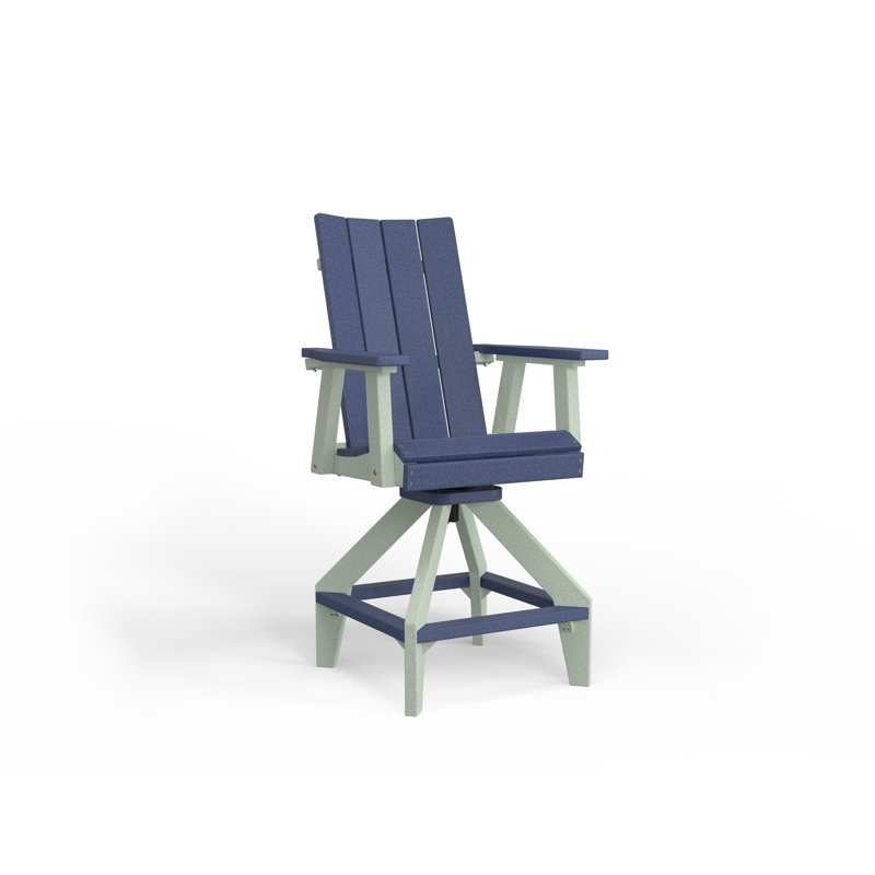 SOL Outdoor Bar Stool, Seafoam, Black