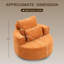 Fauteuil d'appoint surdimensionné en tonneau, canapé pivotant rond à 360 °, éponge en chenille haute résilience, siège large sans assemblage-703365302