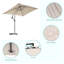 Parasol rectangulaire en porte-à-faux élégant et fonctionnel pour l'extérieur