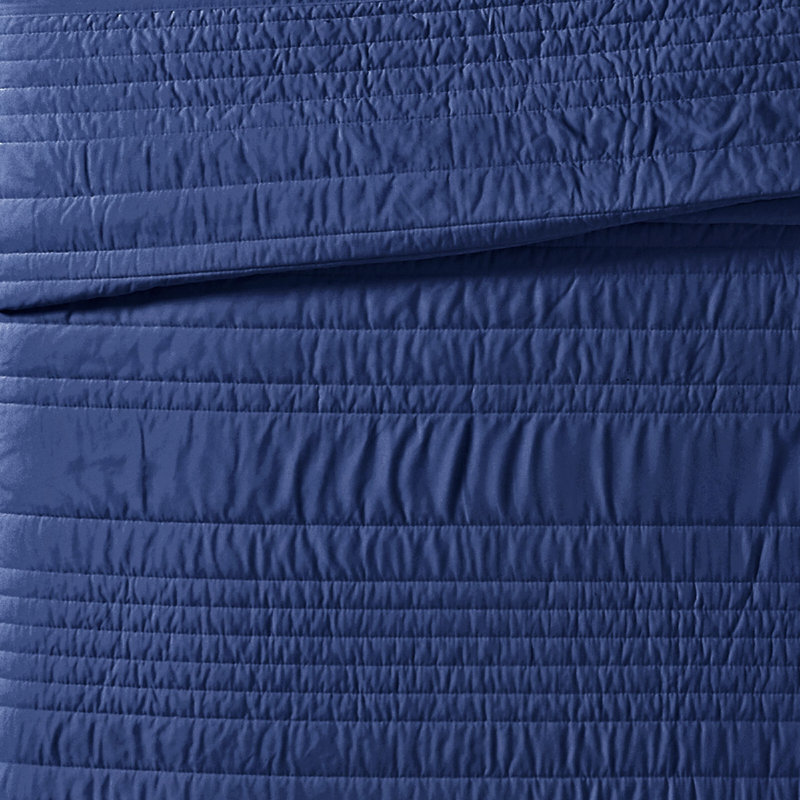 Ensemble de courtepointe antimicrobien Trely Calm, Marine, Courtepointe double / grand + 2 taies décoratives