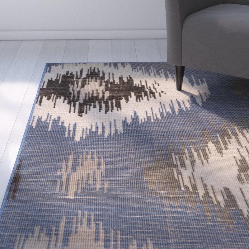 Ikat Indoor Rug, Rectangle 2'8" x 5'