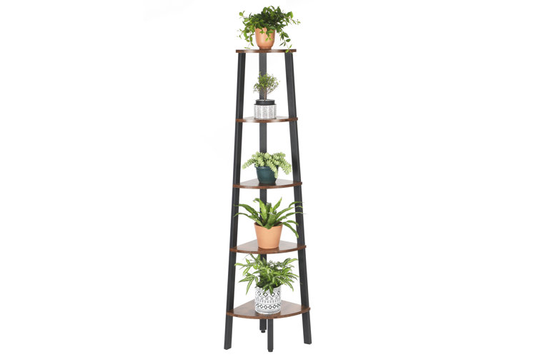 Josh 62.6" H x 13.4" W Steel Corner  Bookcase