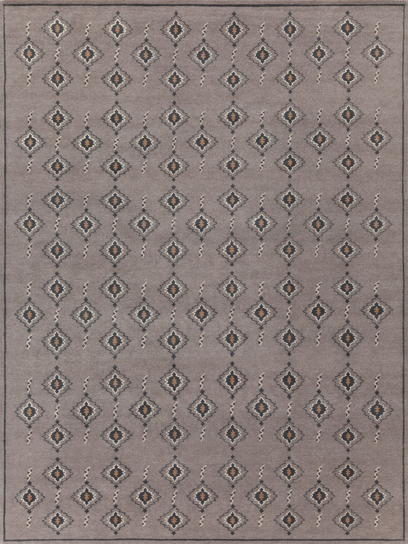 R Design Rugs New Moon Rugs Mesa Southwestern Hand-Knotted Wool Area Rug in Gray ...