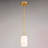 Shelby Gold Brass Transitional Mini Pendant Ceiling Light White Glass