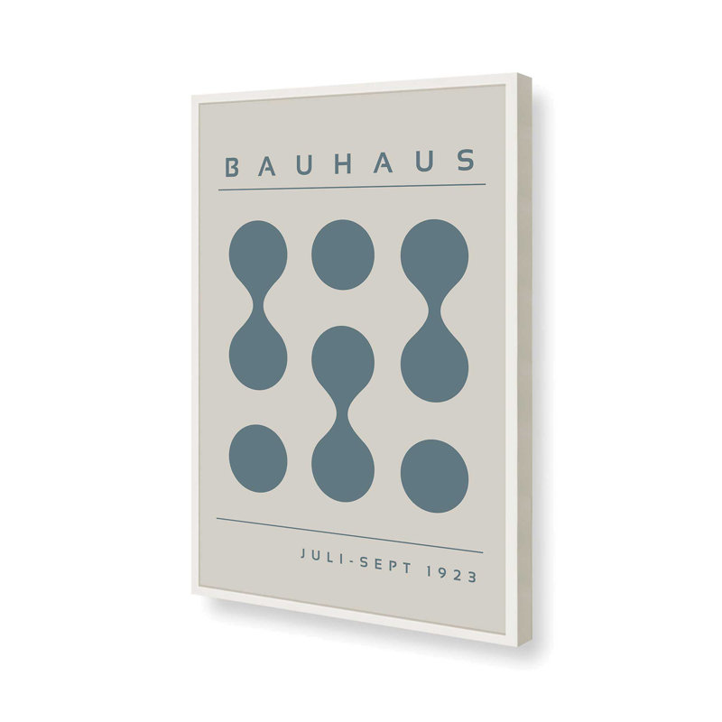 Tempête de Bauhaus bleu, impression I, Reproduction encadrée sans passe-partout, Blanc opaque, 15" H x 12" W