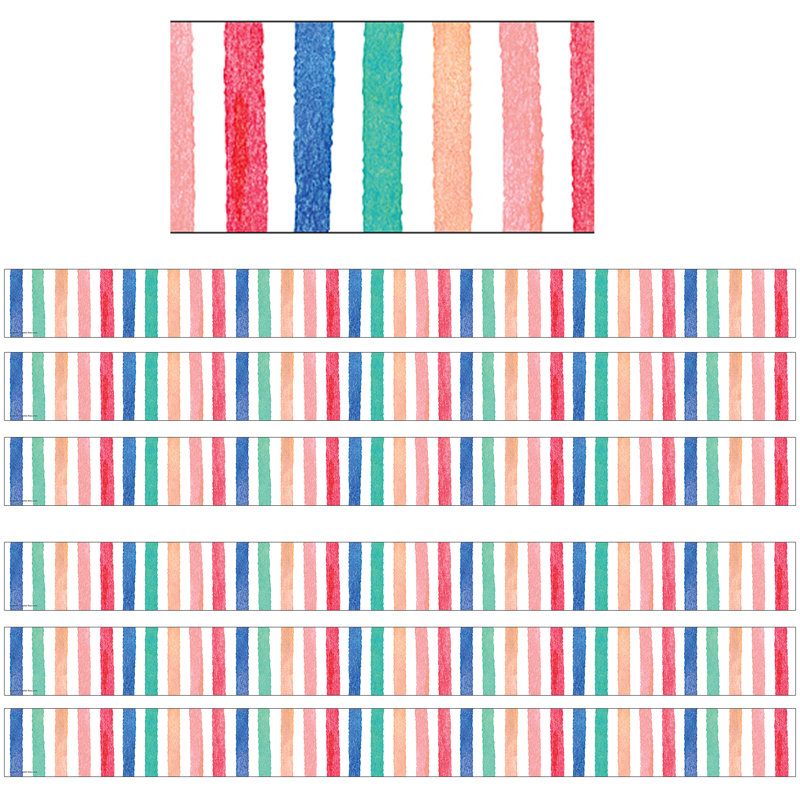 Bordure à rayures aquarelle