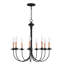 Lustre classique / traditionnel à 8 lumières de style bougie Analysia